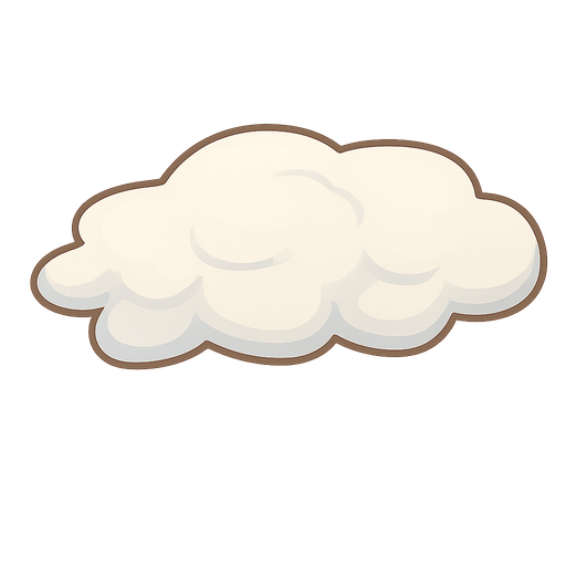 cloud. No background. Transparent background. Blank background. No shadows. 2d. In-Game asset. flat