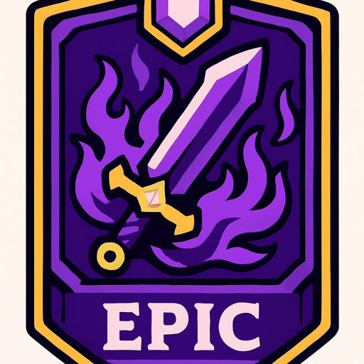 epic card.
In-Game asset.  2d.  High contrast.  No shadows