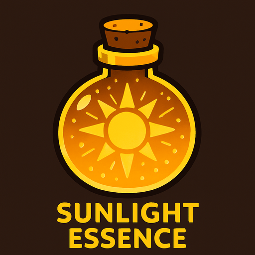 sunlightEssence.
In-Game asset.  2d.  High contrast.  No shadows