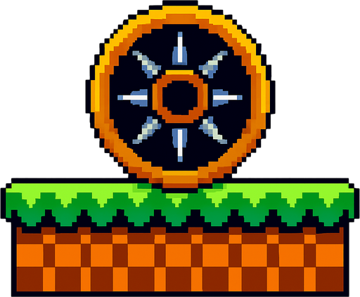 Make an obstacle like Sonic's.
In-Game asset.  High contrast.  No shadows. 2d