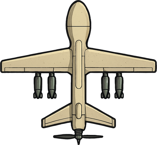 bomber drone top view