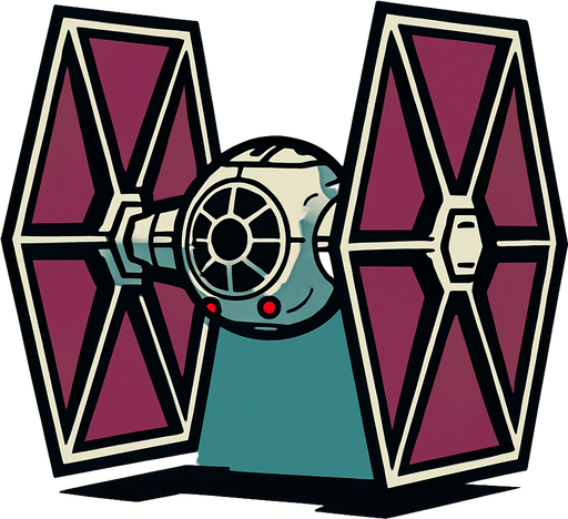 Tie fighter.
In-Game asset.  2d.  High contrast.  No shadows