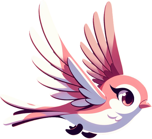 Bird.
2D cartoon, no background