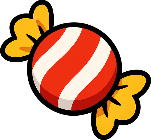 Şeker.
In-Game asset.  2d.  High contrast.  No shadows