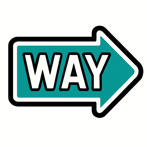 WAY.
In-Game asset.  2d.  High contrast.  No shadows