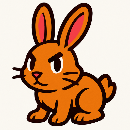 conejo.
In-Game asset.  2d.  High contrast.  No shadows