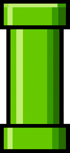 tubo de flappy bird.
In-Game asset.  2d.  High contrast.  No shadows