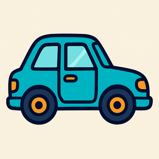 Carro 2d.
In-Game asset.  2d.  High contrast.  No shadows