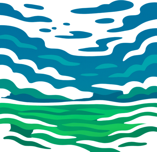 Fondo de ambiente digital con azul y verde.
In-Game asset.  2d.  High contrast.  No shadows