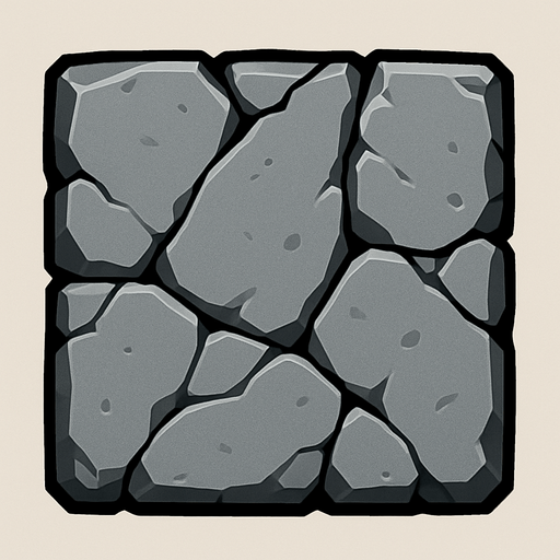 stone square.
In-Game asset.  2d.  High contrast.  No shadows