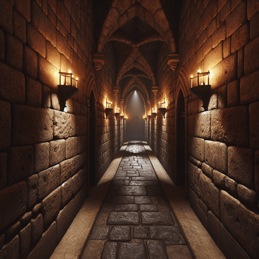 corridor in a medieval castle