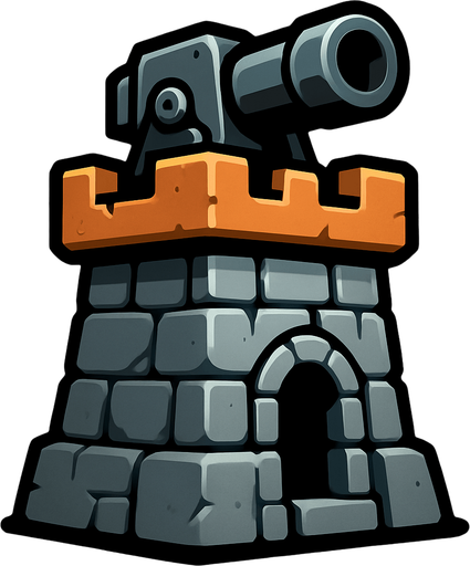 heavyTowerAsset.
In-Game asset.  2d.  High contrast.  No shadows