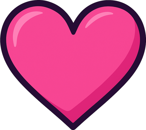 pembe kalp.
In-Game asset.  2d.  High contrast.  No shadows