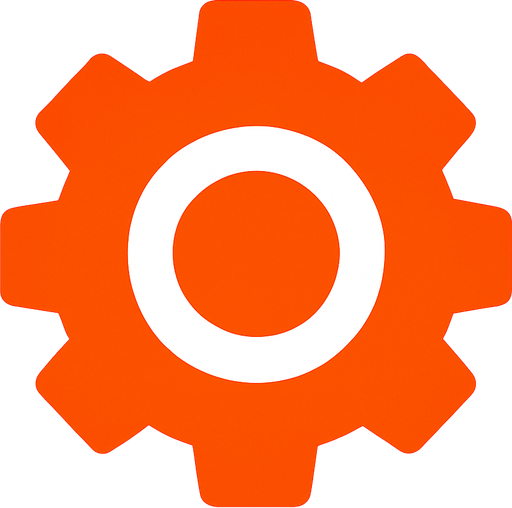 settings button.
In-Game asset.  2d.  High contrast.  No shadows