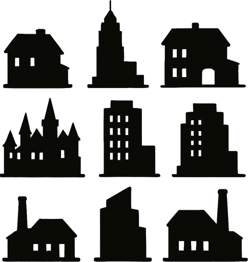 Building silhouettes.
In-Game asset