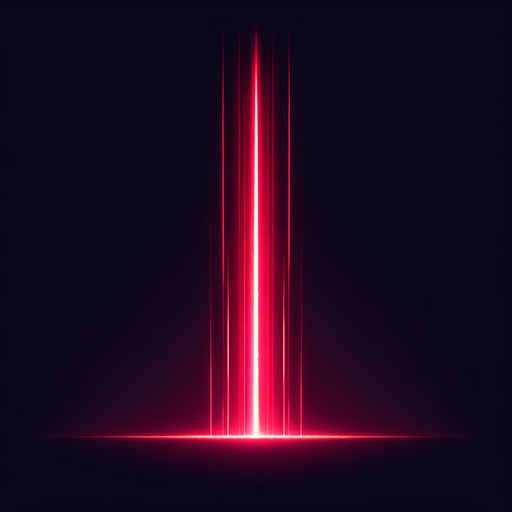 vertical line red laser.
Single Game Texture.  In-Game asset.  2d.  Blank background.  High contrast.  No shadows