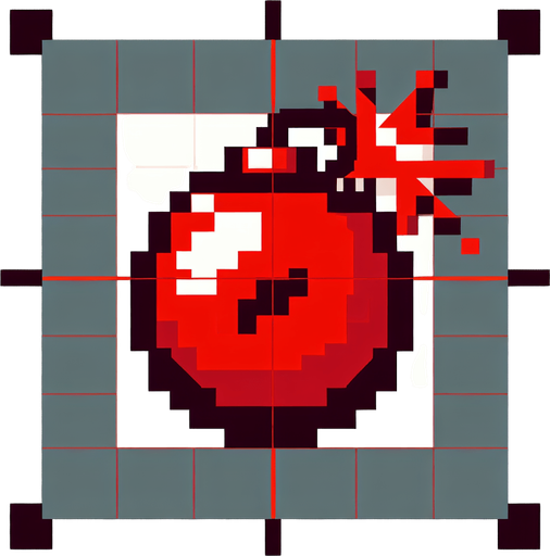 красная взрывчатка с таймером.
Single Game Texture. In-Game asset. 2d. Blank background. High contrast. No shadows.