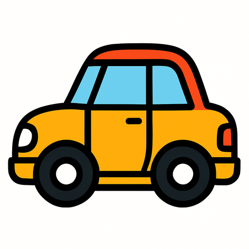 Carro 2d.
In-Game asset.  2d.  High contrast.  No shadows