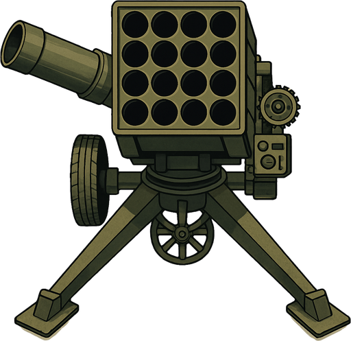 Rocket launcher cannon, from top view.