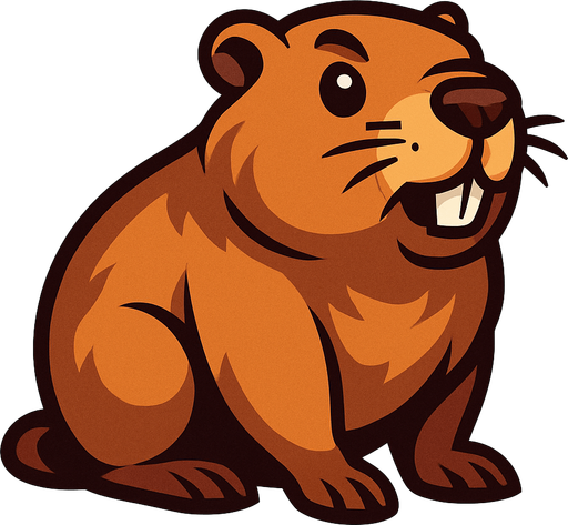 Marmot.
In-Game asset.  2d.  High contrast.  No shadows