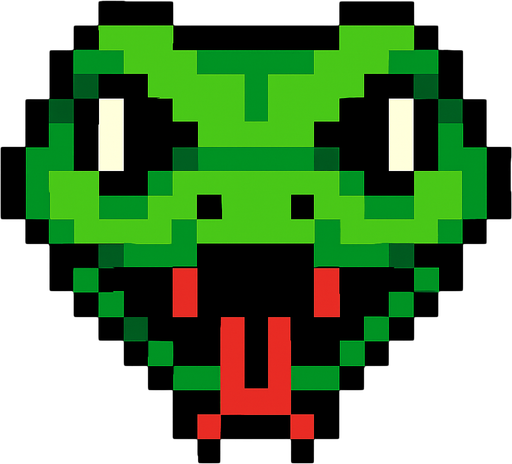 snake head 16x16.
In-Game asset.  2d.  High contrast.  No shadows