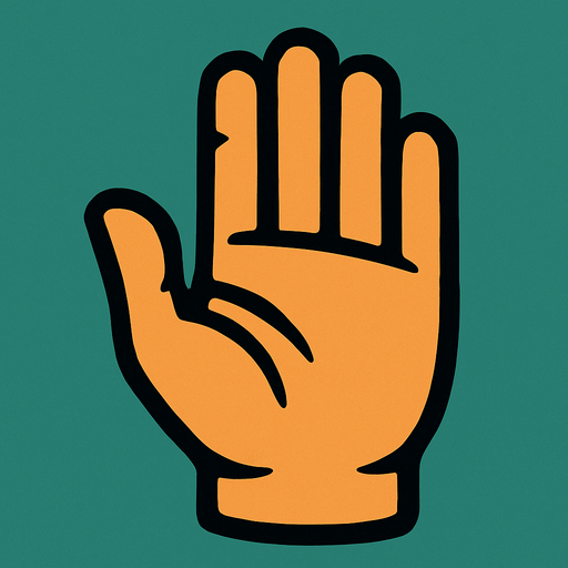 Hand.
In-Game asset.  2d.  High contrast.  No shadows