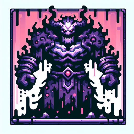 Boss.
Single Game Texture.  In-Game asset.  2d.  Blank background.  High contrast.  No shadows