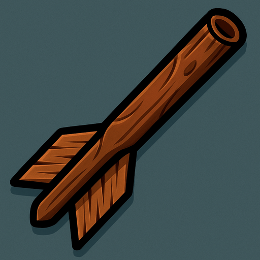 Following this art style, made a wooden arrow with no head