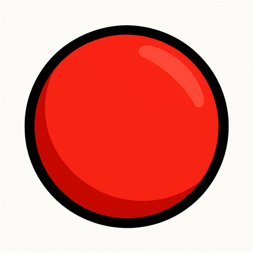 red ball.
In-Game asset.  2d.  High contrast.  No shadows