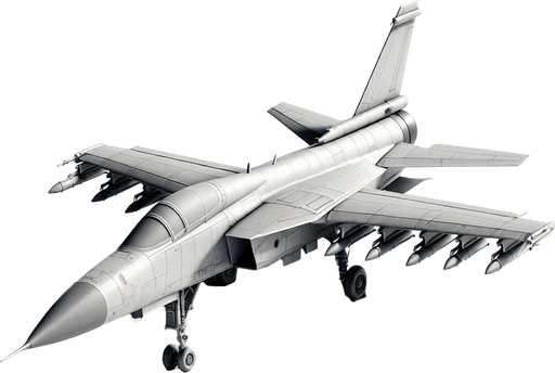 an ATGM plane.
Single Game Texture. In-Game asset. 2d. Blank background. High contrast. No shadows.