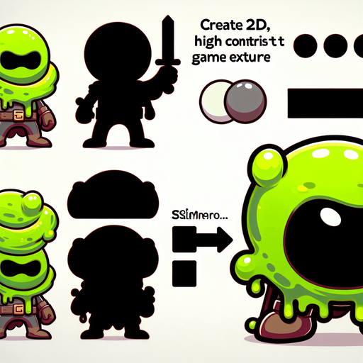 Slime Hero, Single Game Texture. In-Game asset. 2d. High contrast. No shadows..
Single Game Texture. In-Game asset. 2d. Blank background. High contrast. No shadows.