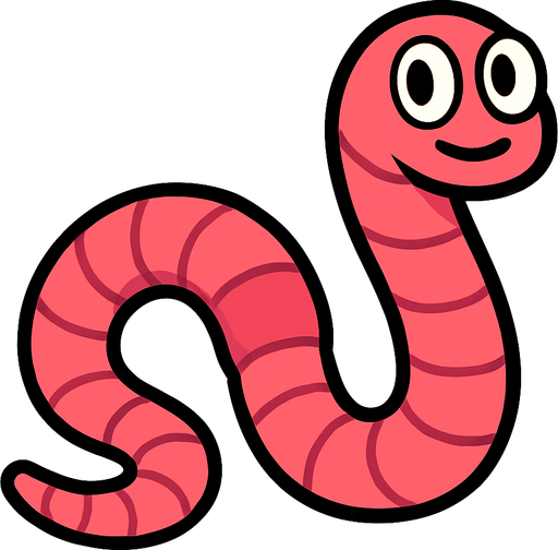 worm no background.
In-Game asset.  2d.  High contrast.  No shadows