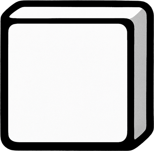 White block.
In-Game asset.  2d.  High contrast.  No shadows