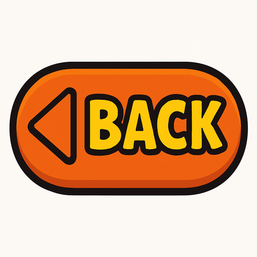 Back button.
In-Game asset.  2d.  High contrast.  No shadows