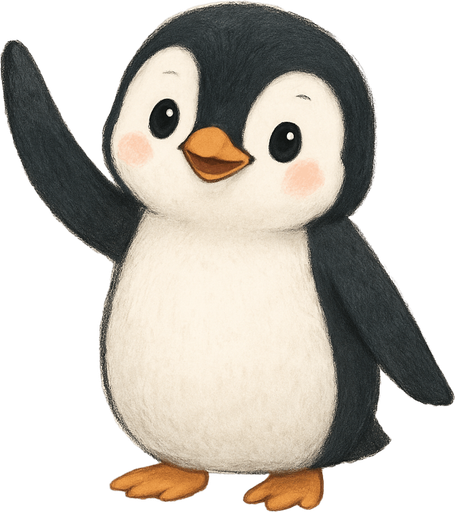 bir penguen çizmeni istiyorum bir eli havada olsun eli biraz uzun olsun çok tatlı bir penguen olsun