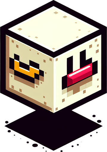MG FlappyCube.
Single Game Texture.  In-Game asset.  2d.  Blank background.  High contrast.  No shadows