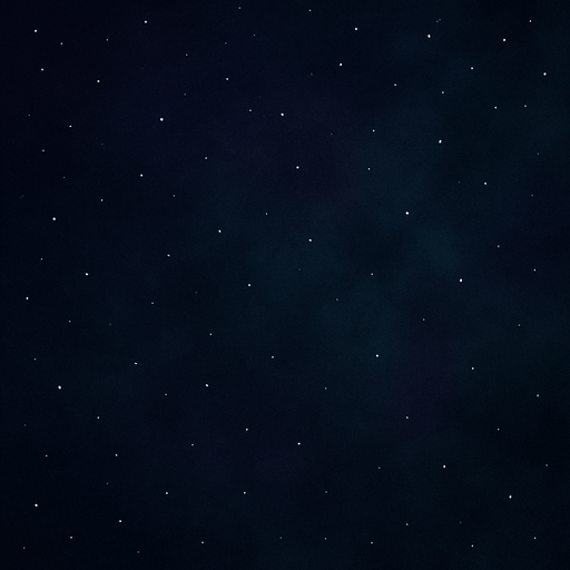 Arka Plan: Koyu lacivert veya antrasit gri düz zeminin üzerine,
1.  **Yavaşça Hareket Eden Yıldızlar/Parçacıklar:** Arka planda rastgele dağılmış, küçük, beyaz veya hafifçe parlayan noktalar (yıldızlar veya uzay tozları) oluştur. Bu noktalar, çok yavaş bir hızda, ekranın üstünden altına doğru akmalı. Yoğunlukları orta seviyede olmalı, oyuncunun ve diğer objelerin görünürlüğünü engellememeli.
2.  **Hafif Renk Geçişleri (Nebula Efekti):** Arka planın genel rengi sabit kalmakla birlikte, çok hafif tonlarda (örn. mor ve yeşilin koyu tonları) yavaş ve bulanık renk geçişleri (nebulamsı bir etki) bulunmalı. Bu geçişler statik olmamalı, sürekli ama çok yavaş bir şekilde değişmeli..
In-Game asset.  2d.  High contrast.  No shadows