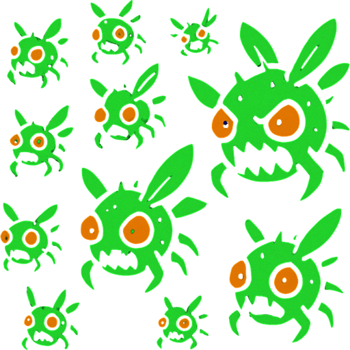 enemy_swarm.
In-Game asset.  2d.  High contrast.  No shadows