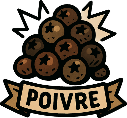 Poivre.
In-Game asset.  2d.  High contrast.  No shadows