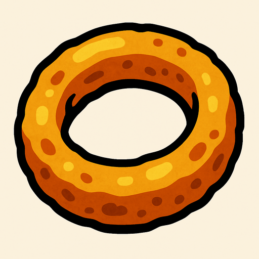 onion ring.
In-Game asset.  2d.  High contrast.  No shadows
