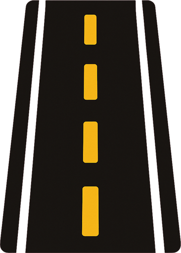 Yol hattı.
In-Game asset.  2d.  High contrast.  No shadows