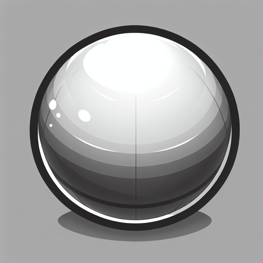 Ball.
Single Game Texture.  In-Game asset.  2d.  Blank background.  High contrast.  No shadows