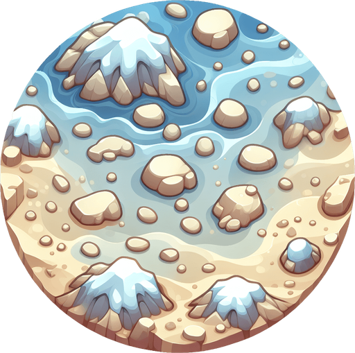 hafif taşlı zemin. üstten görünüm. cartoon