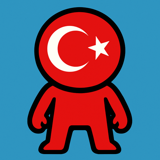 turkish flag ball head.
In-Game asset.  2d.  High contrast.  No shadows