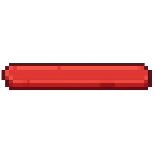 pixelart, bar, red. No background. Transparent background. Blank background. No shadows. 2d. In-Game asset. flat