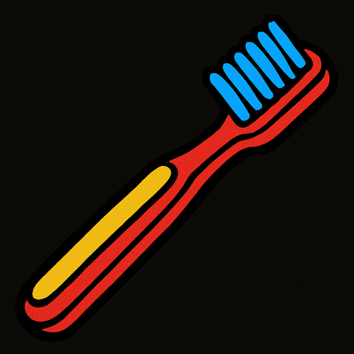 a toothbrush.
In-Game asset.  2d.  High contrast.  No shadows
