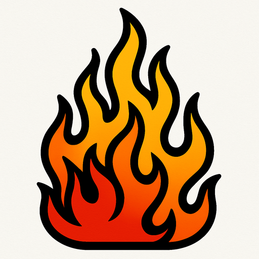 Fuego.
In-Game asset.  2d.  High contrast.  No shadows