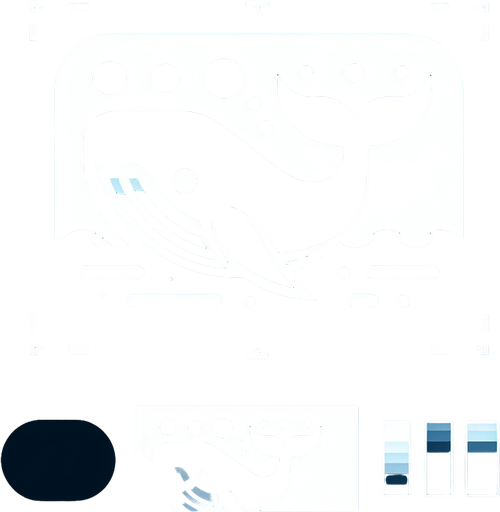 whale.
Single Game Texture.  In-Game asset.  2d.  Blank background.  High contrast.  No shadows