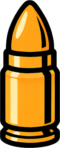 Bullet.
In-Game asset.  2d.  High contrast.  No shadows