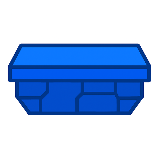 blue platform.
In-Game asset.  2d.  High contrast.  No shadows